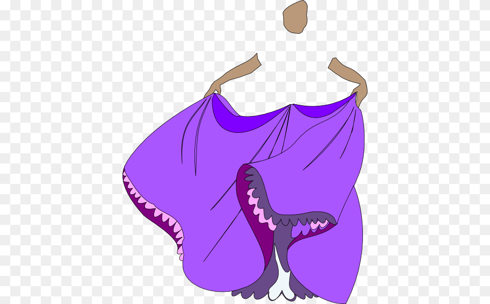 Princess Purple Dress No Faceody Clip Art, Cape, Clothing, Dancing, Leisure Activities Free Png