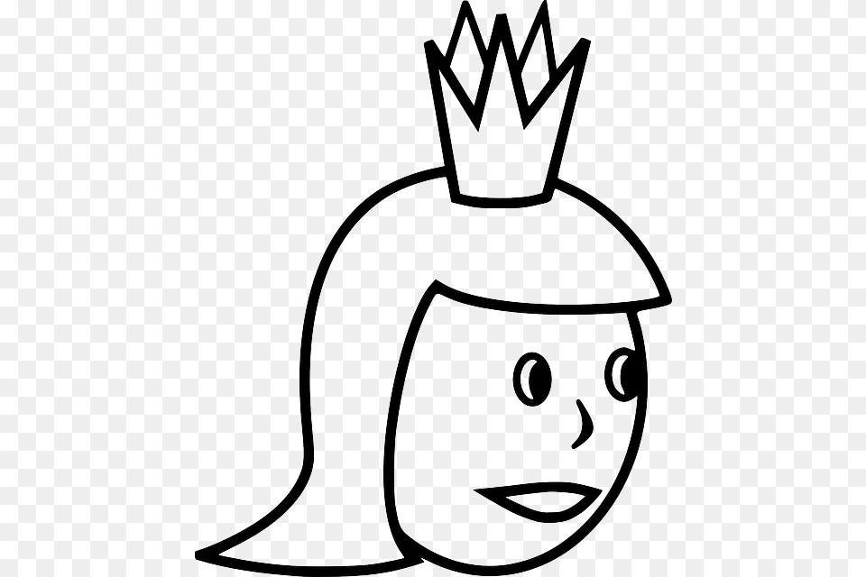 Princess Queen Royal Girl Woman Crown Coronet Letter Q Word Clipart Black And White, Stencil, Clothing, Hat, Face Png Image