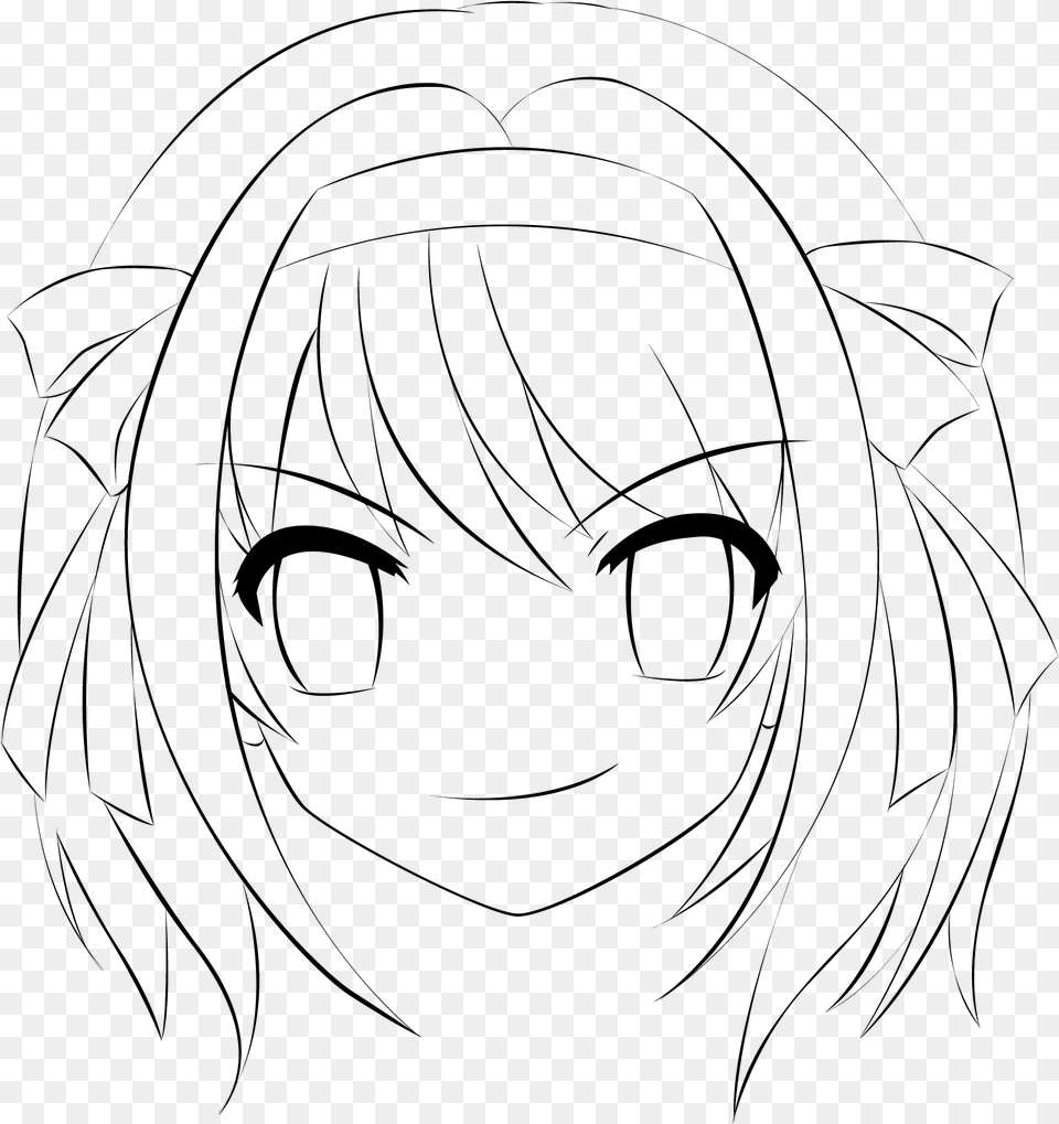 Princess Sad Anime My Channeling Anime Outline, Gray Free Transparent Png