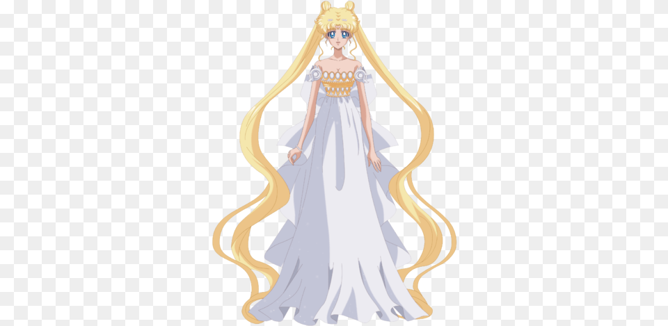 Princess Serenity Sailor Moon Princesa Serena, Clothing, Dress, Adult, Wedding Png Image