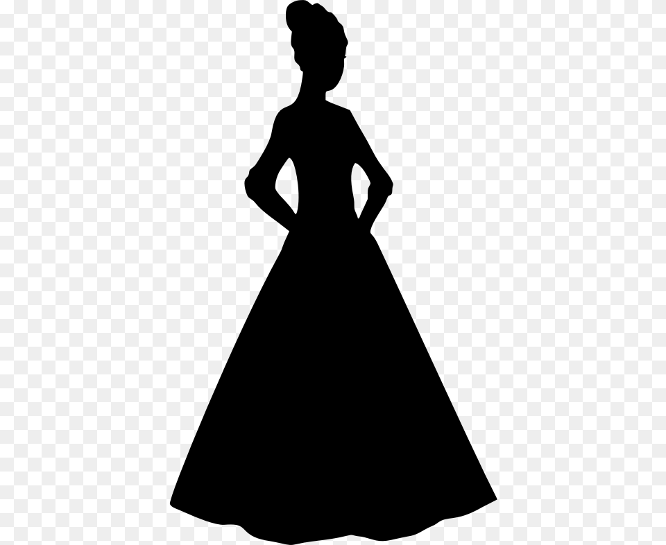 Princess Silhouette, Gray Free Png Download