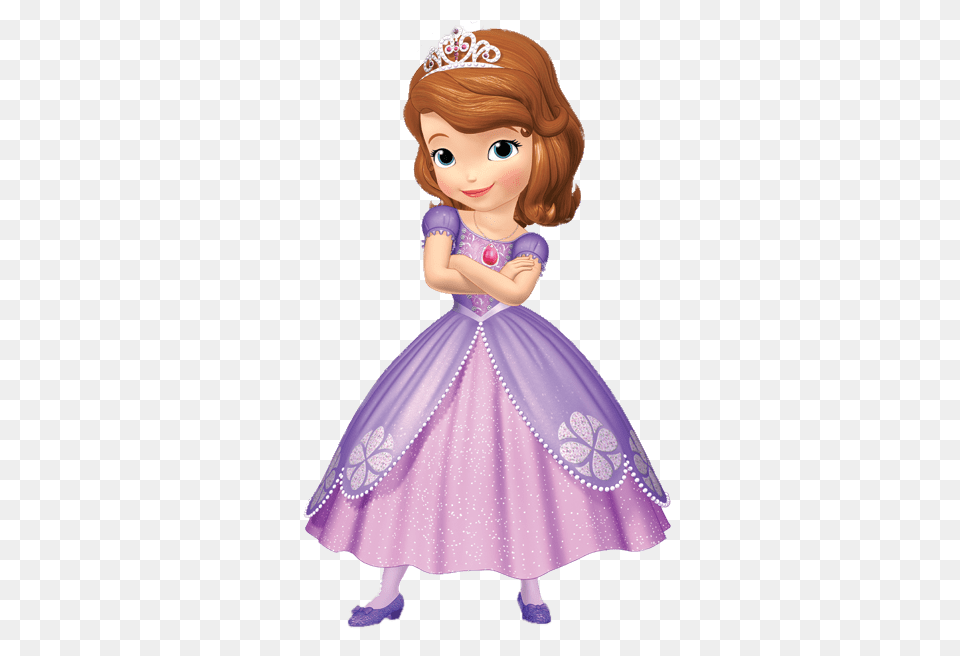 Princess Sofia Arms Crossed, Baby, Person, Clothing, Doll Png Image