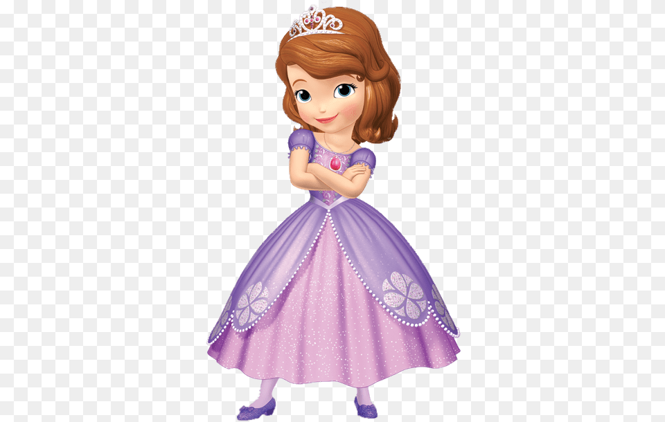 Princess Sofia Arms Crossed Transparent Princess Sofia, Baby, Doll, Person, Toy Free Png