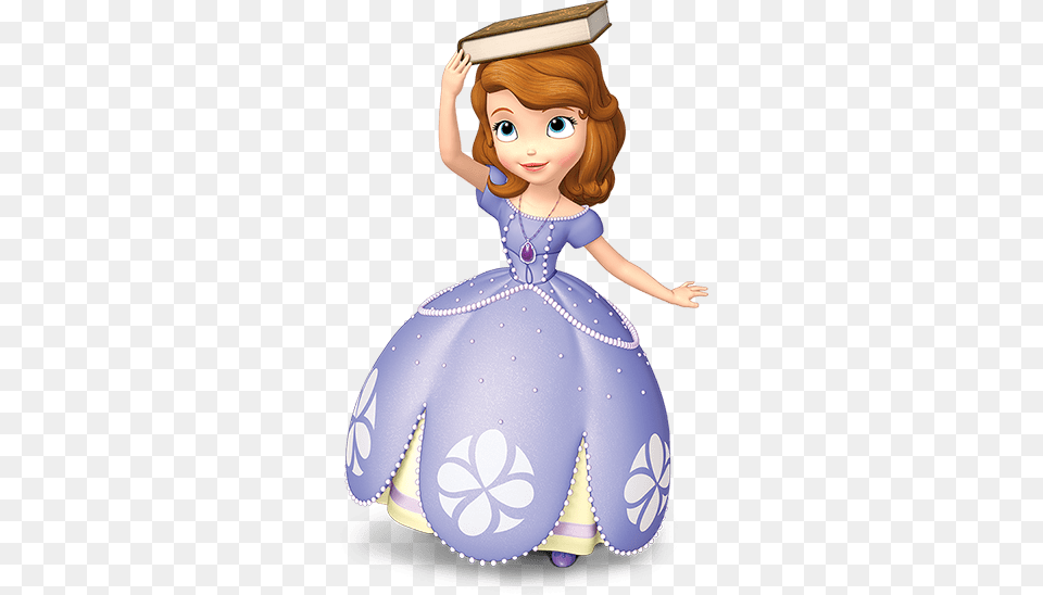 Princess Sofia Book On Head, Dress, Clothing, Person, Baby Free Transparent Png