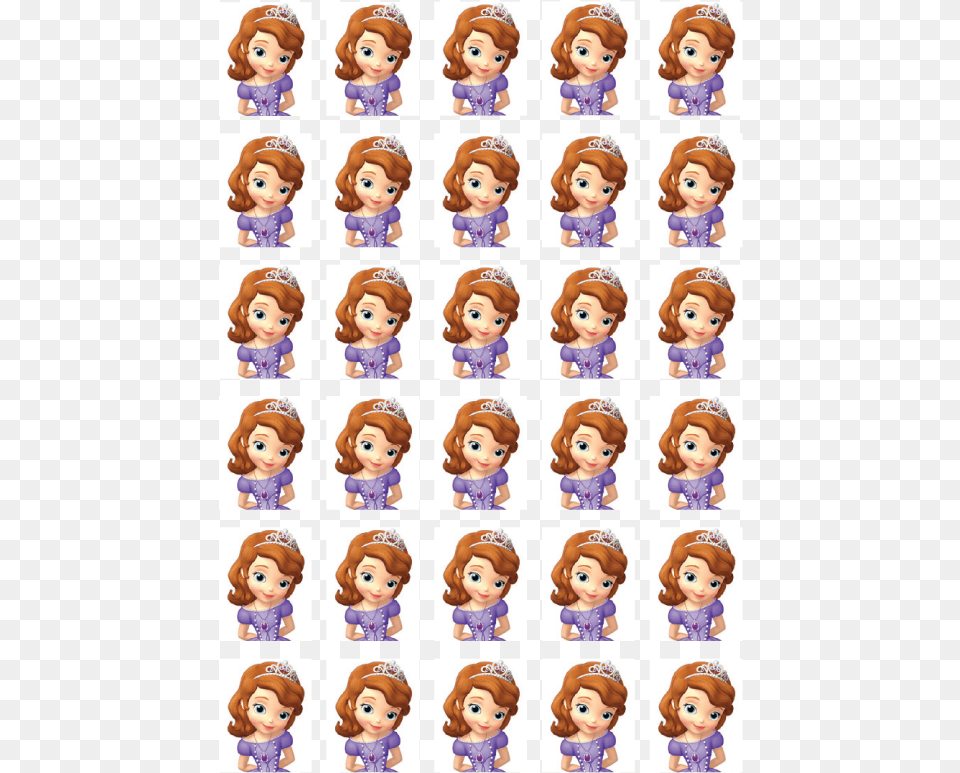 Princess Sofia Cupcake Toppers Printable, Doll, Toy, Baby, Person Free Transparent Png