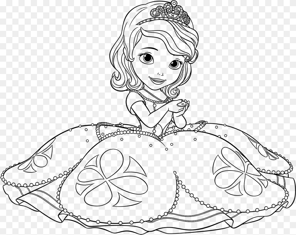 Princess Sofia Drawing At Getdrawings Coloriage Imprimer Princesse, Gray Png Image