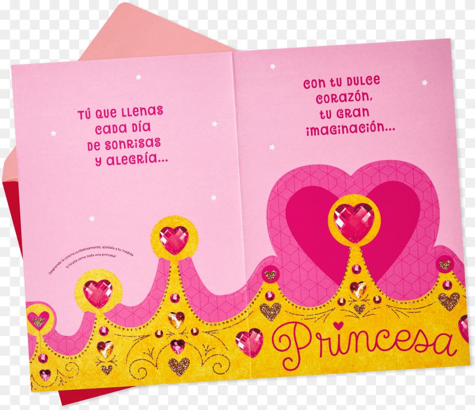 Princess Spanish Language Valentine S Day Card With Greeting Card, Advertisement, Envelope, Greeting Card, Mail Free Png Download