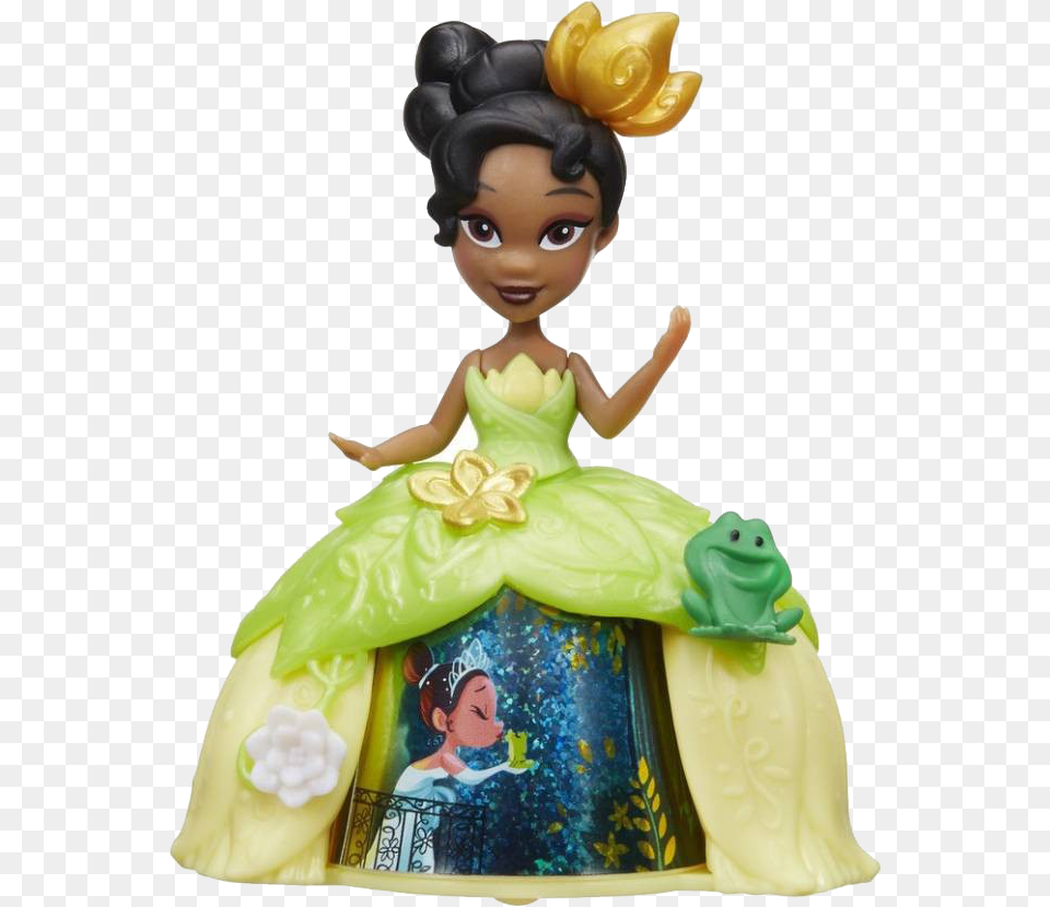 Princess Tiana Disney Princess Little Kingdom Spin A Story, Figurine, Doll, Toy, Face Free Png Download