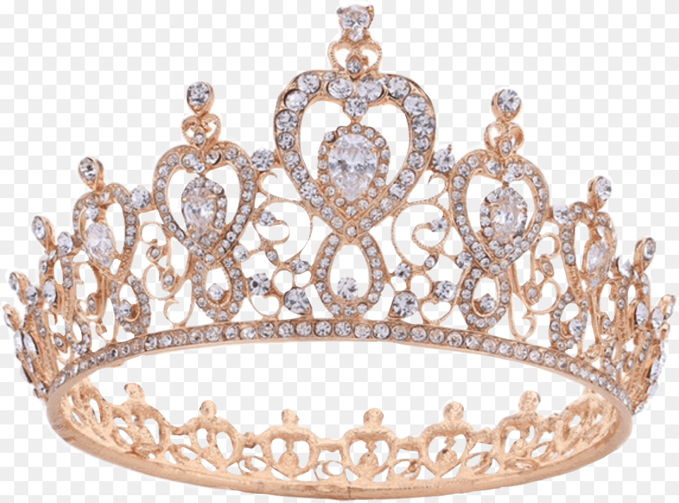 Princess Tiara Transparent Gold Tiara, Accessories, Jewelry, Chandelier, Lamp Png Image