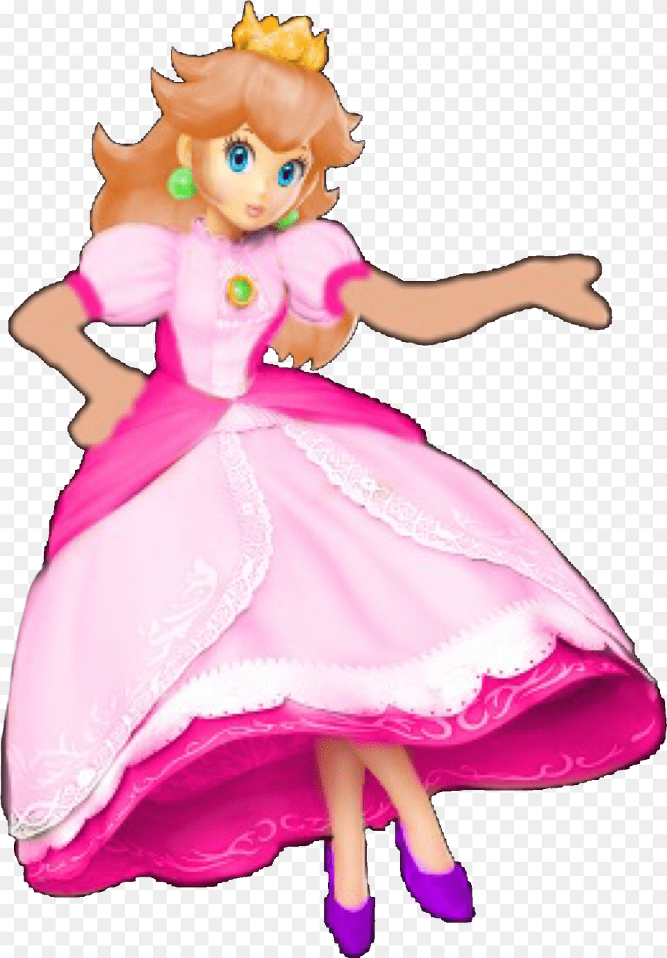 Princess Toadstool Dic Cartoons Peach Smash Bros Transparent Background, Doll, Toy, Baby, Person Png Image