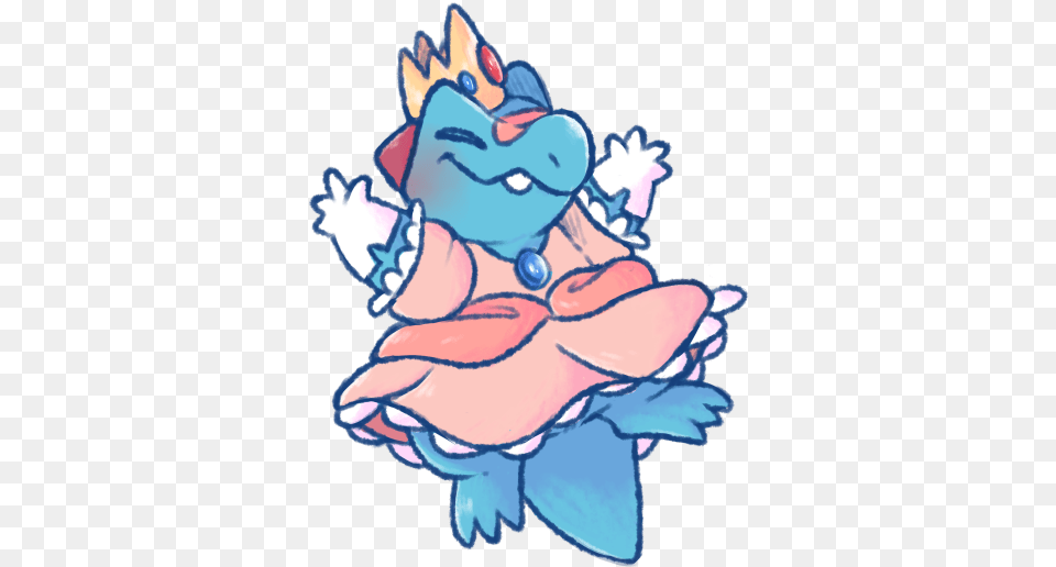 Princess Totodile Cartoon, Baby, Person, Face, Head Free Png