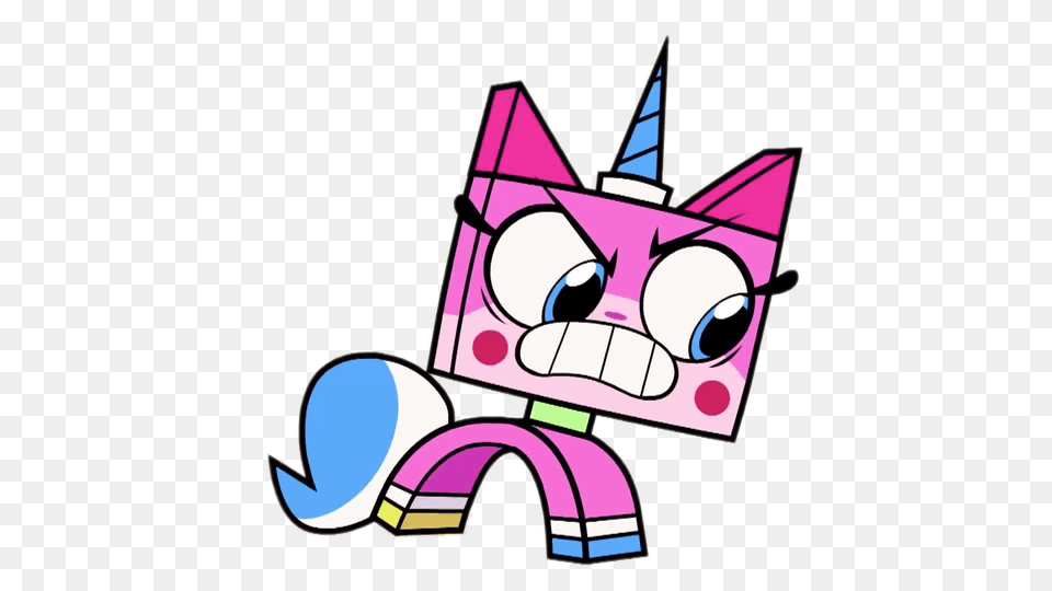 Princess Unikitty Angry, Purple, Cartoon, Bulldozer, Machine Free Png