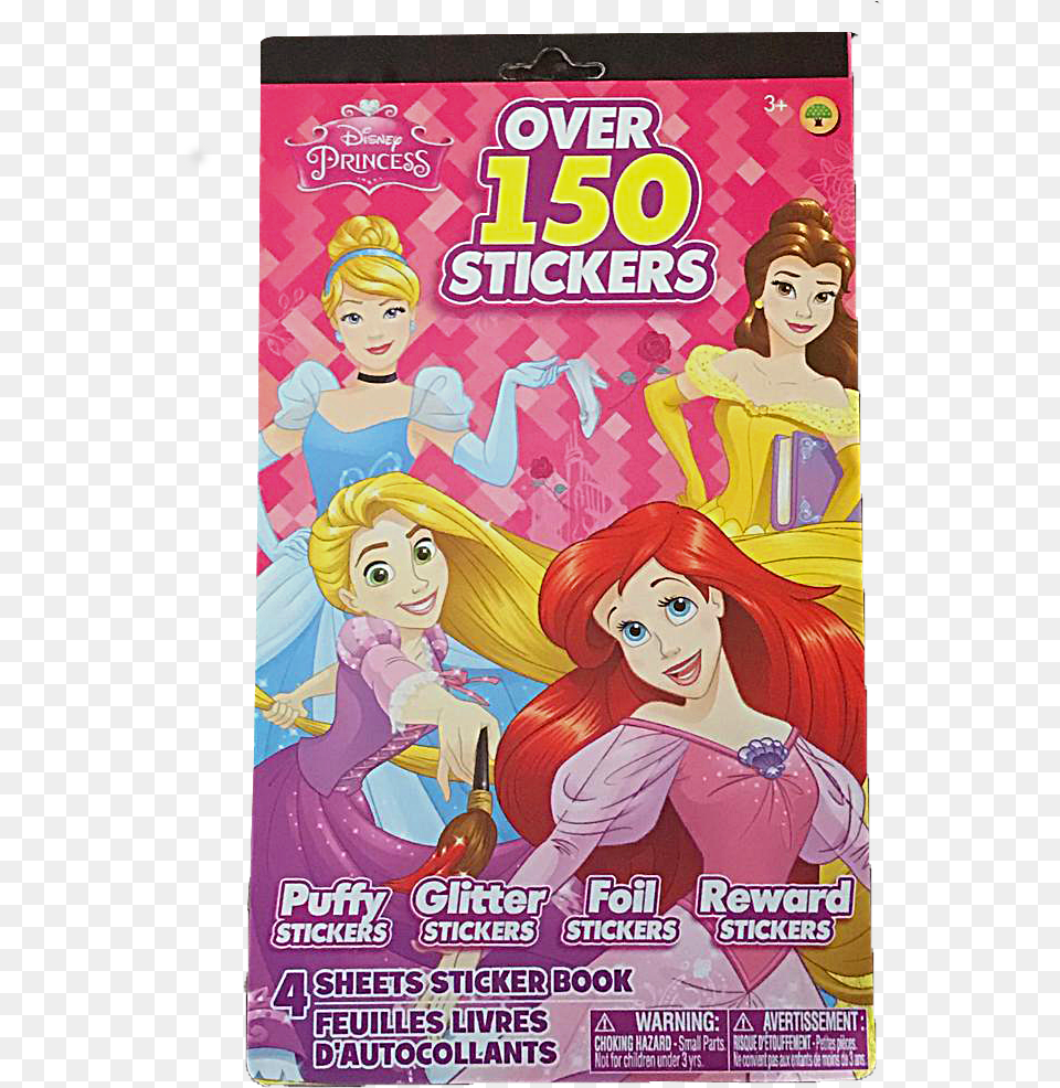 Princess Wand Disney Princess Stickers Book Dollar Tree, Publication, Comics, Adult, Person Png Image