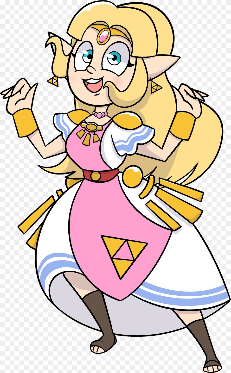 Princess Zelda Happy, Baby, Person, Cartoon, Face Png Image