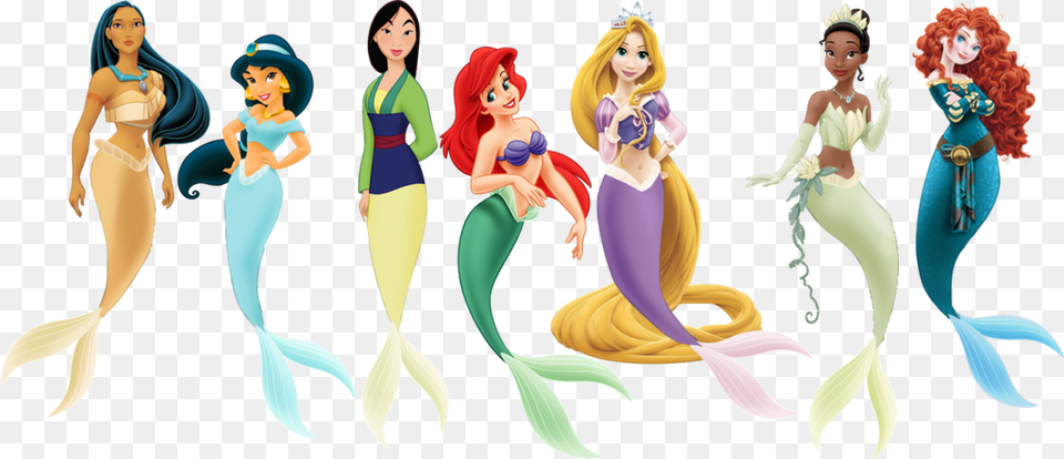 Princesses As Mermaids By Princesses As Mermaids, Adult, Publication, Person, Woman Png