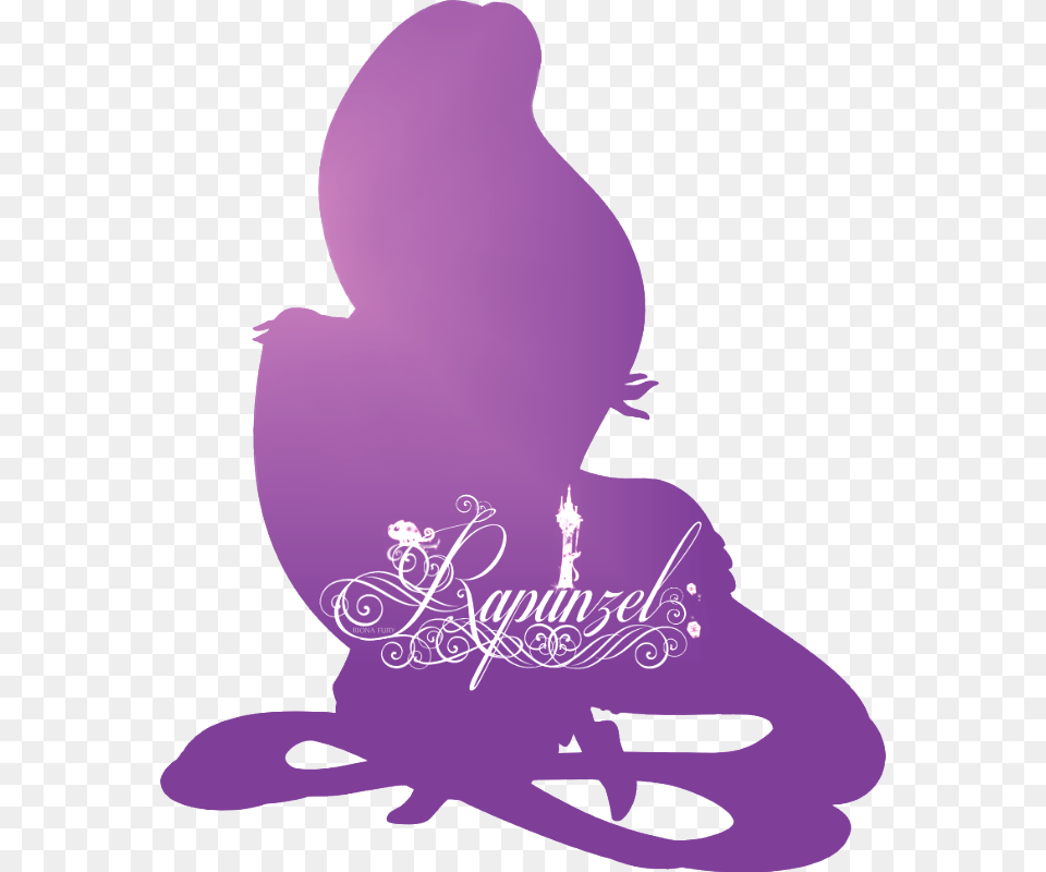 Princesses Disney Fond D39cran Entitled Rapunzel Silhouette All Disney Princesses Silhouette, Purple, Baby, Person Png Image