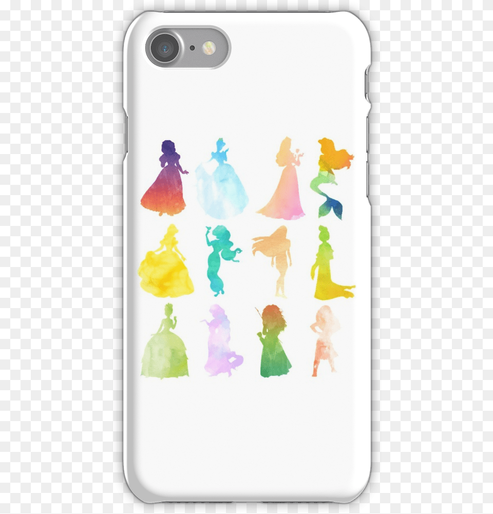 Princesses Watercolor Silhouette Iphone 7 Snap Case Watercolor Disney Princesses Silhouette, Electronics, Phone, Mobile Phone, Baby Png