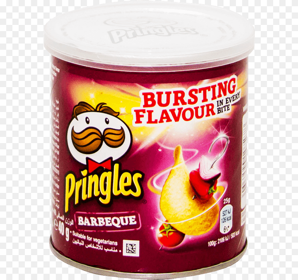 Pringles Chips Texas Bbq Sauce 40 Gm Pringles, Can, Tin, Qr Code, Cream Png