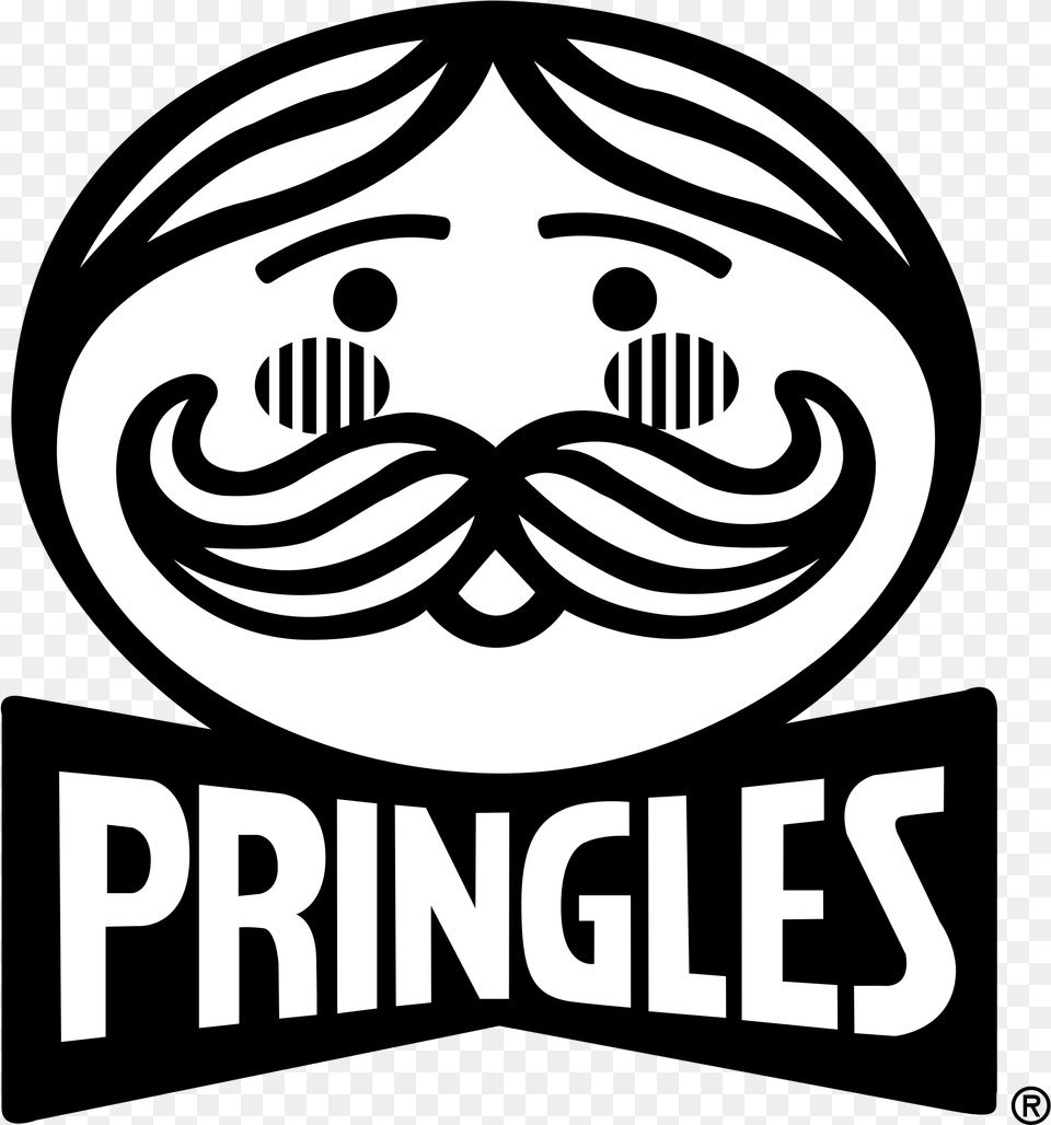 Pringles Logo Pringles Logo Black And White, Face, Head, Person, Stencil Free Transparent Png