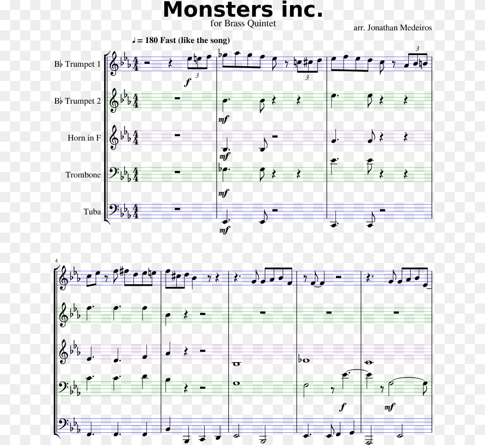 Print Abide With Me Brass Quintet Sheet Music, Sheet Music Png Image