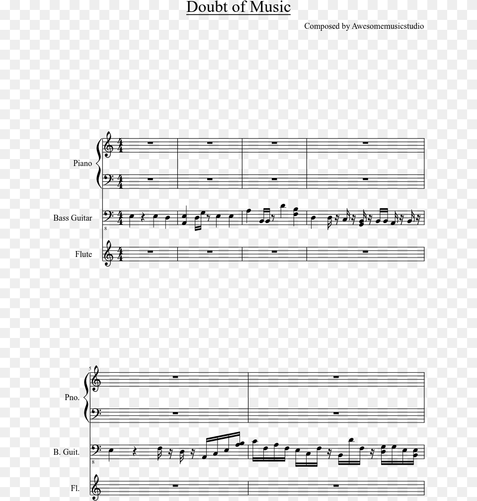 Print Exo Cello Sheet Music, Gray Free Png Download