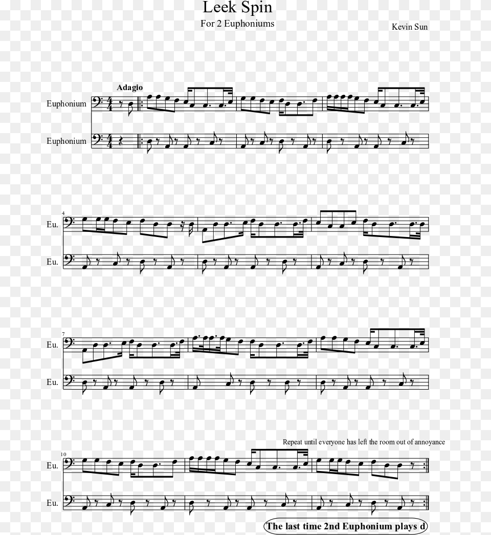 Print Leekspin Song Sheet Music, Gray Free Png