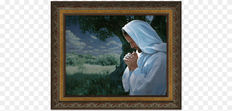 Print Night Prayer Jesus, Adult, Portrait, Photography, Person Png Image