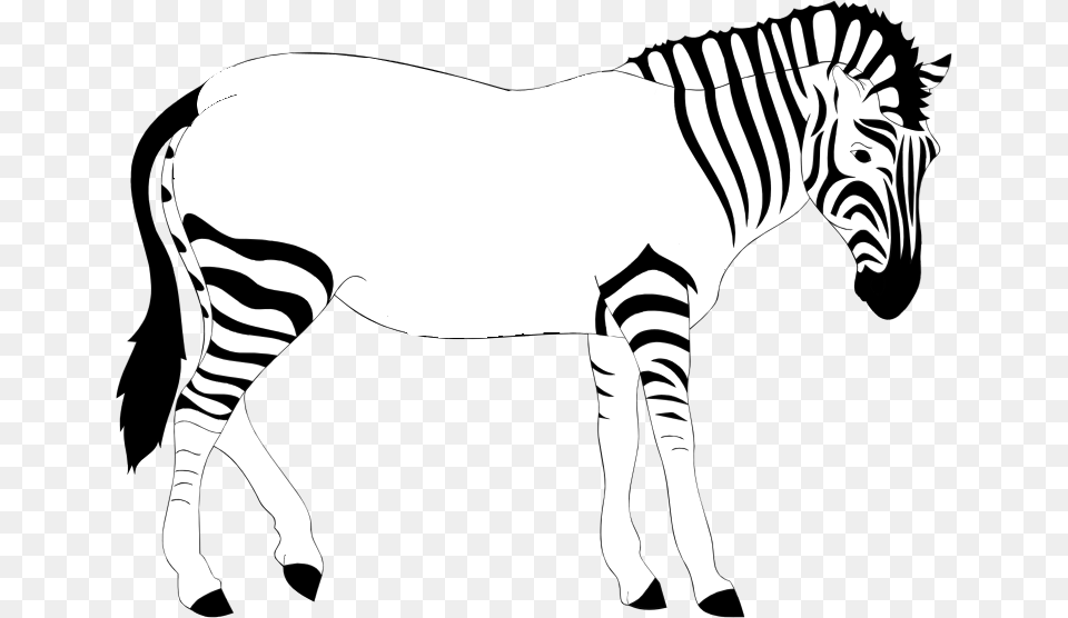 Print Out The Zebra 10 Lines On Zebra, Stencil, Animal, Mammal, Wildlife Png Image