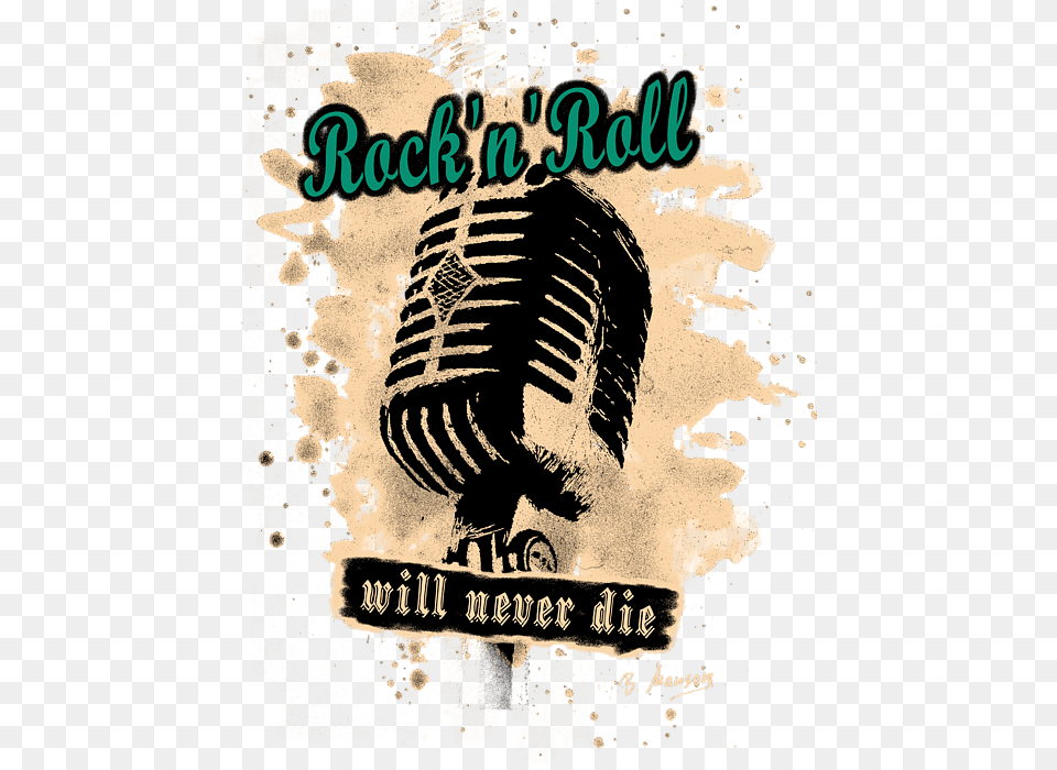Print Rock And Roll, Advertisement, Electrical Device, Microphone, Poster Png