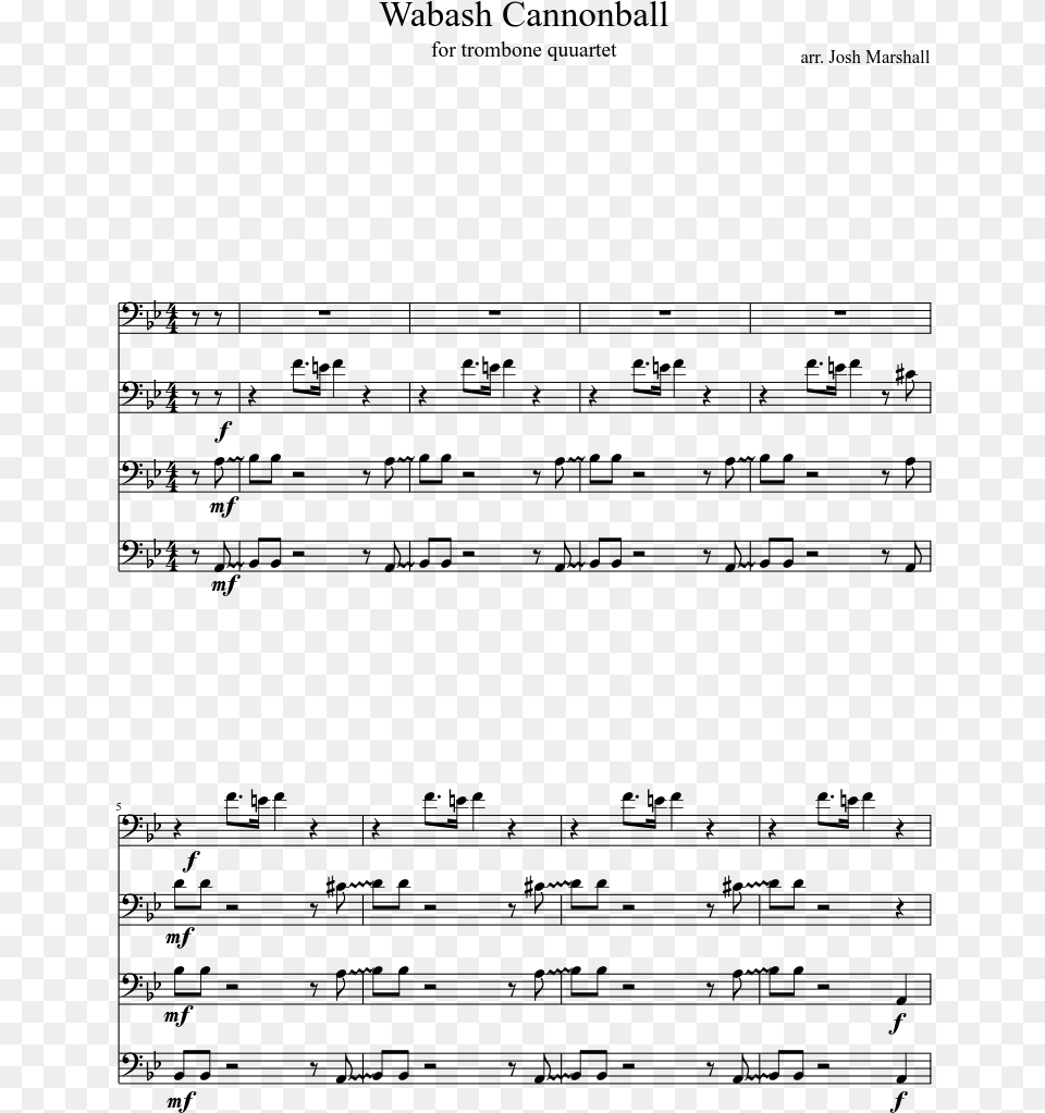 Print We All Stand Together Sheet Music, Gray Free Png