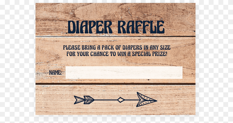 Printable Baby Shower Diaper Raffle Tickets For Rustic Plank, Wood, Weapon Png