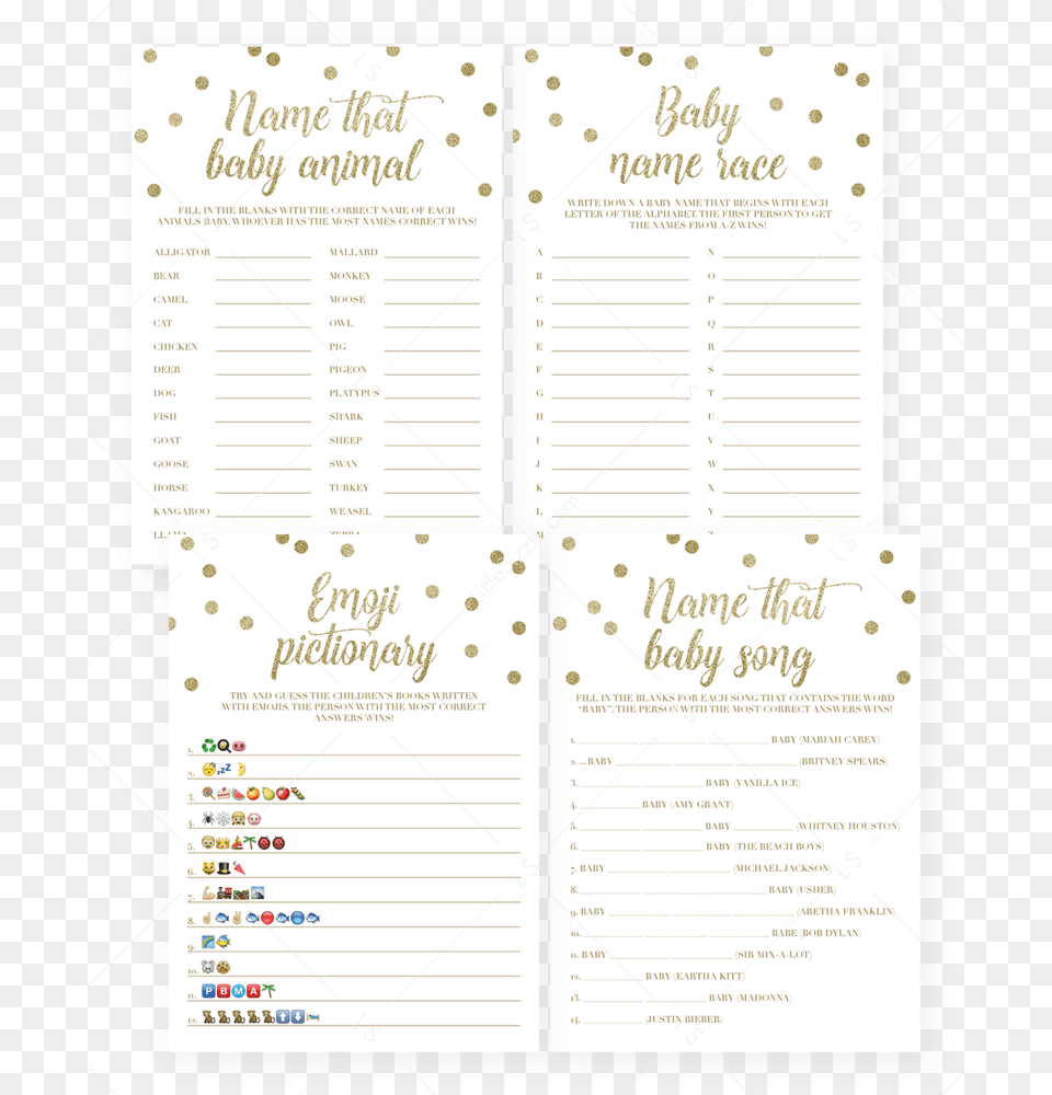 Printable Baby Shower Games Twinkle Twinkle Theme By Paper, Page, Text Free Png Download
