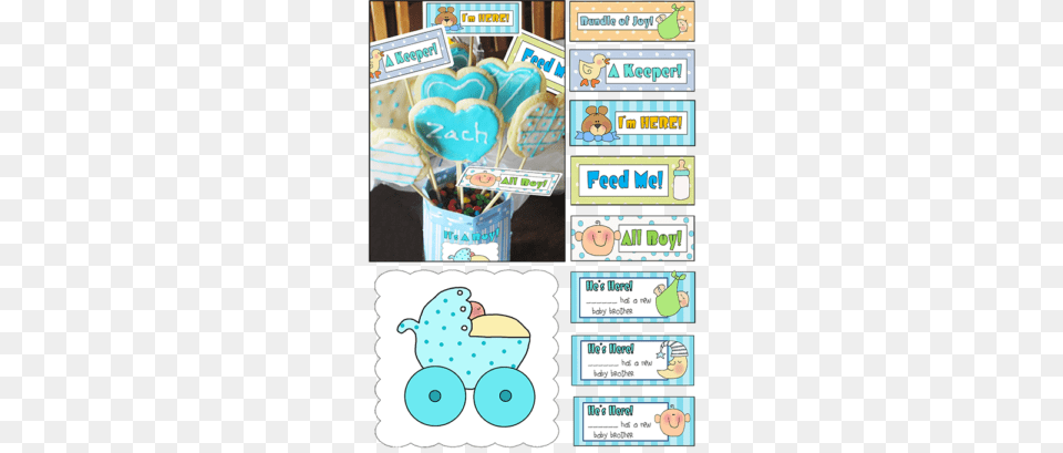 Printable Baby Shower Ideas Cookie Gram It39s A Boy, Food, Sweets, Text, Book Png