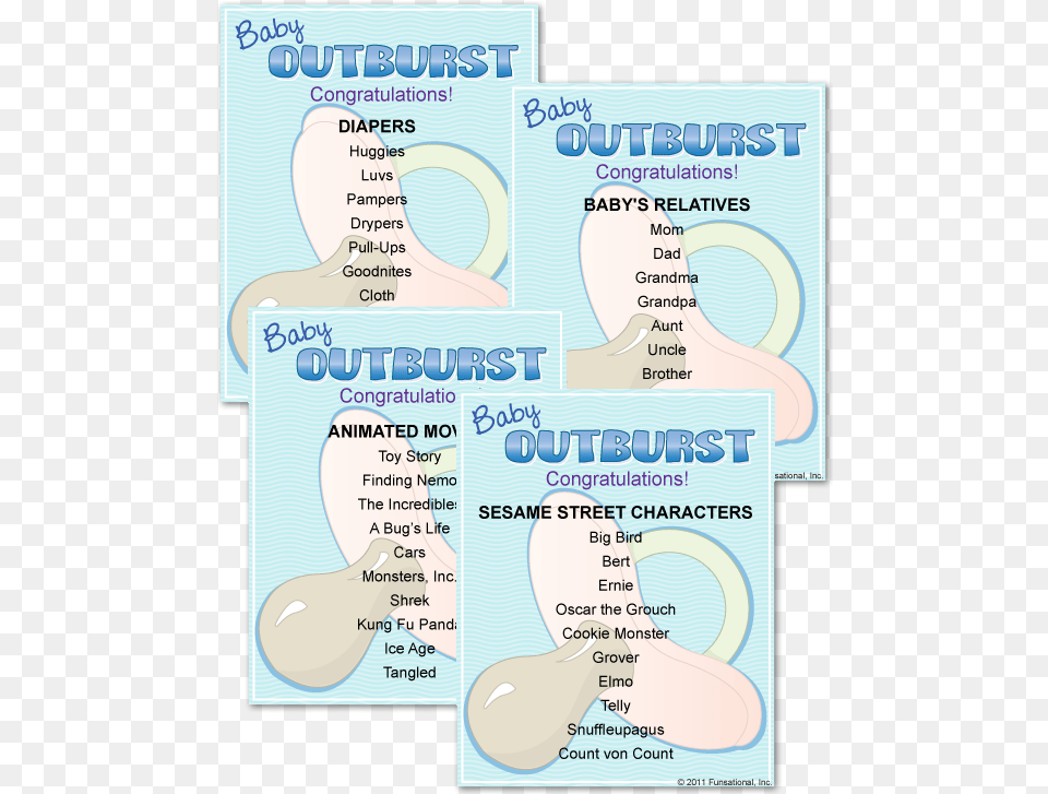 Printable Baby Shower Outburst Cards Paper, Advertisement, Poster, Text Png