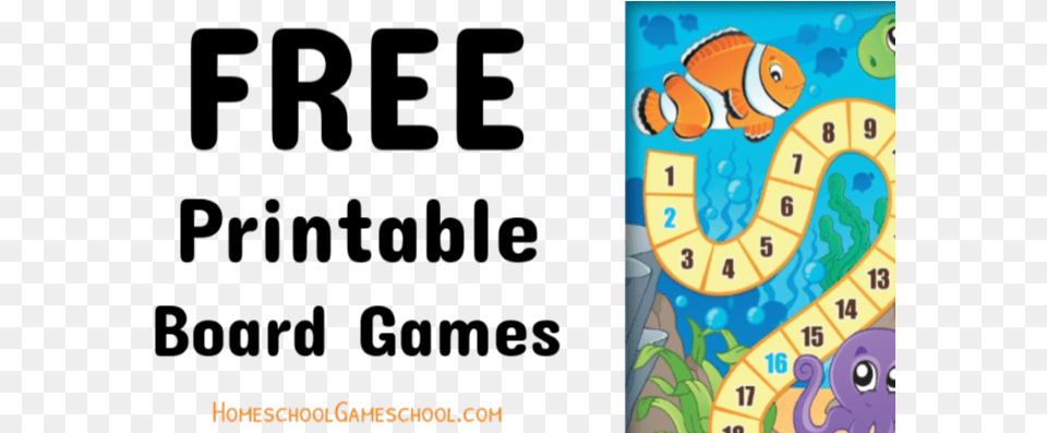 Printable Board Games Anemone Fish, Animal, Sea Life, Number, Symbol Free Transparent Png