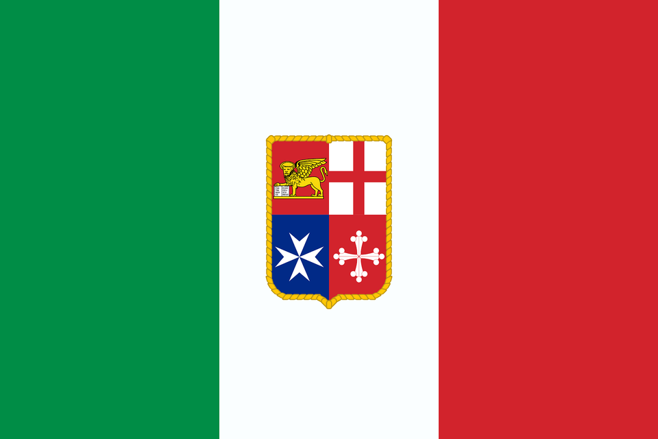 Printable Civil Ensign Of Italy Clipart, Flag Png Image