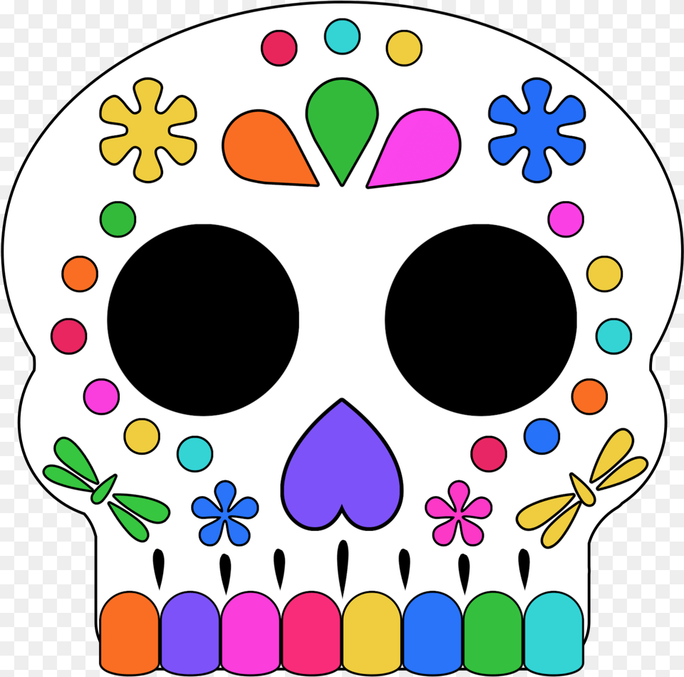 Printable Day Of The Dead Mask, Art Png Image