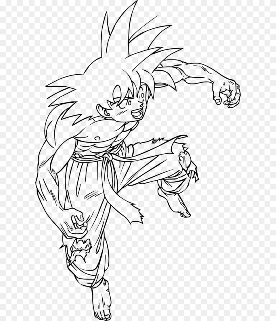 Printable Dragon Ball Z Dragon Ball Z Coloring Pictures Trunks, Gray Free Png Download