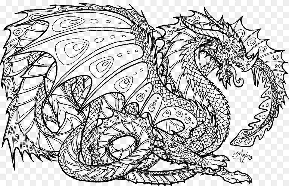 Printable Dragon Coloring Pages, Blackboard, Art Free Transparent Png