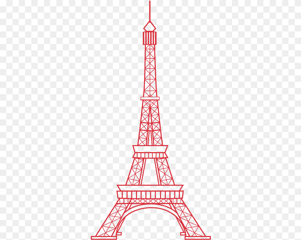 Printable Eiffel Tower Outline, Architecture, Building Png Image