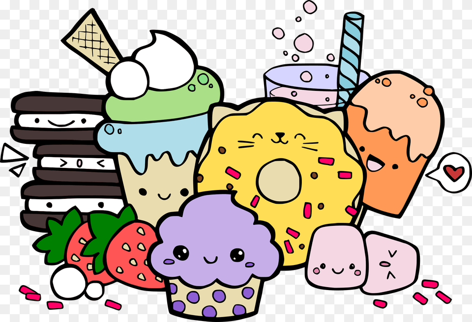 Printable Fun Colouring Pages, Food, Cream, Dessert, Ice Cream Png