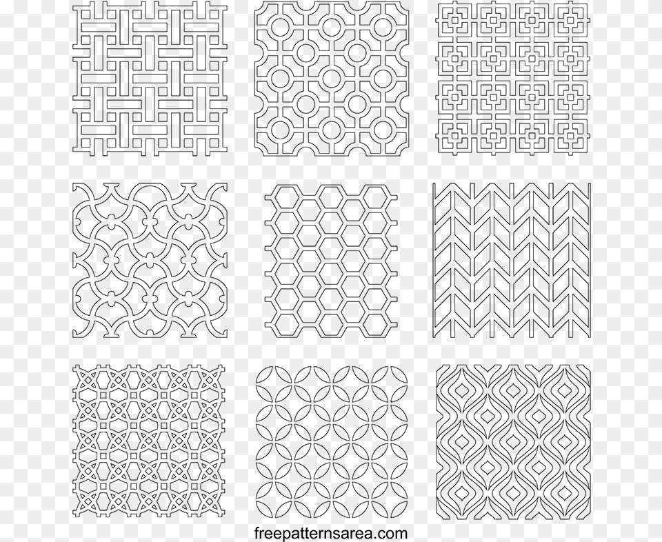 Printable Geometric Pattern Stencil, Gray Free Png Download