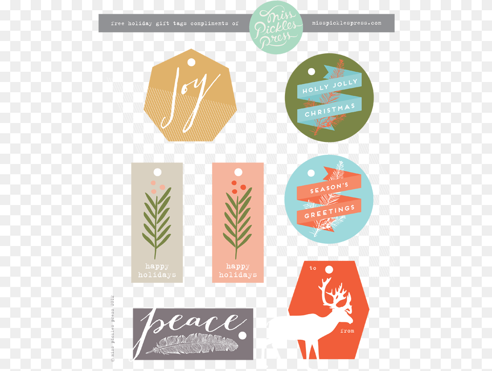 Printable Gift Tags Graphic Design, Advertisement, Poster Png Image