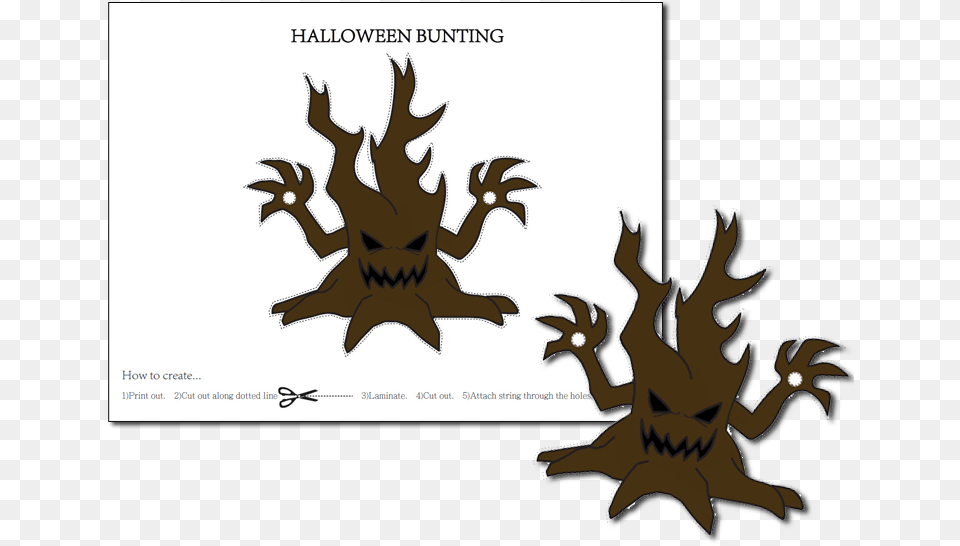 Printable Halloween Bunting Tree Fellowes Emblem, Electronics, Hardware, Claw, Hook Free Transparent Png