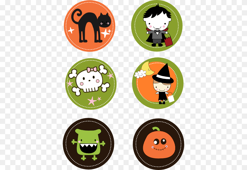 Printable Halloween Cupcake Topper, Sticker, Person, Logo, Symbol Free Png Download