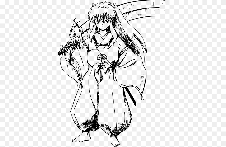 Printable Inuyasha, Gray Free Png