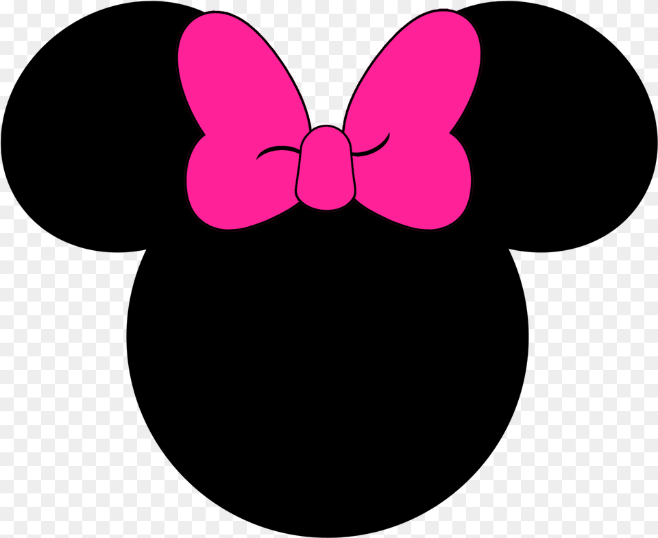 Printable Minnie Mouse Head Silhouette, Purple, Body Part, Hand, Person Free Png Download