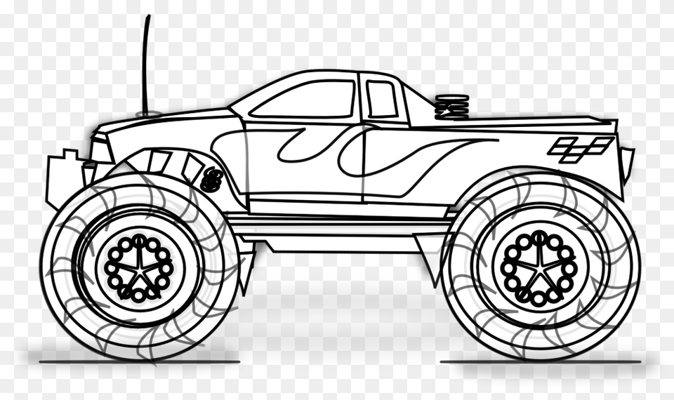 Printable Monster Truck Coloring Pages For Kids Printable, Car, Transportation, Vehicle, Machine Free Transparent Png