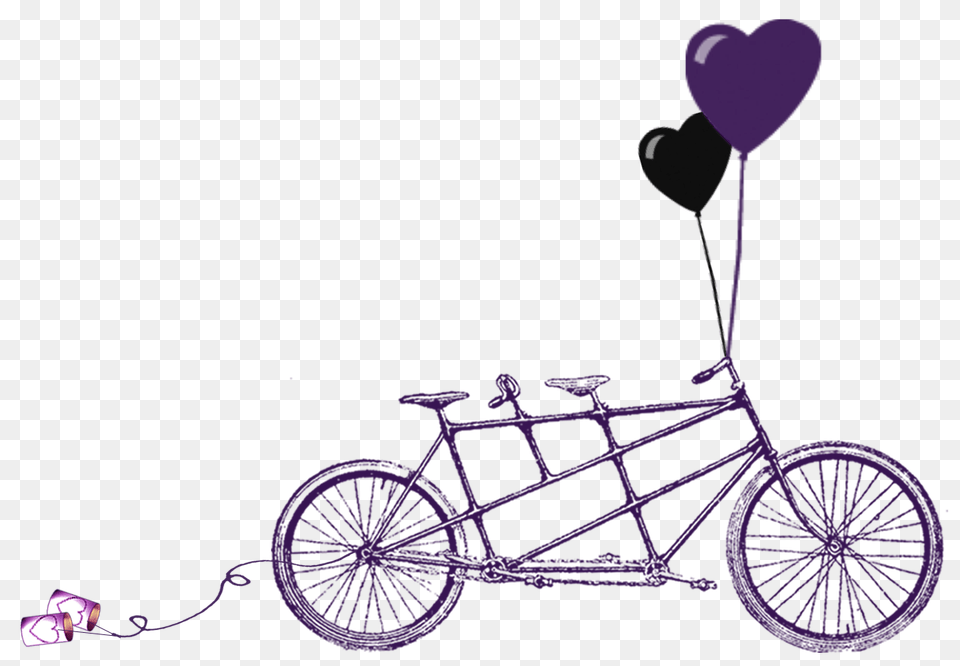 Printable Old Bicycle Silhouettes Tandem Bike Wedding, Person, Walking, Silhouette, People Free Png Download