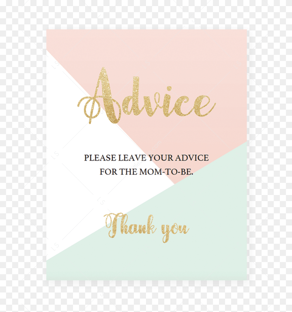 Printable Pastel Baby Shower Advice Sign By Littlesizzle Graphic Design, Advertisement, Envelope, Greeting Card, Mail Png Image